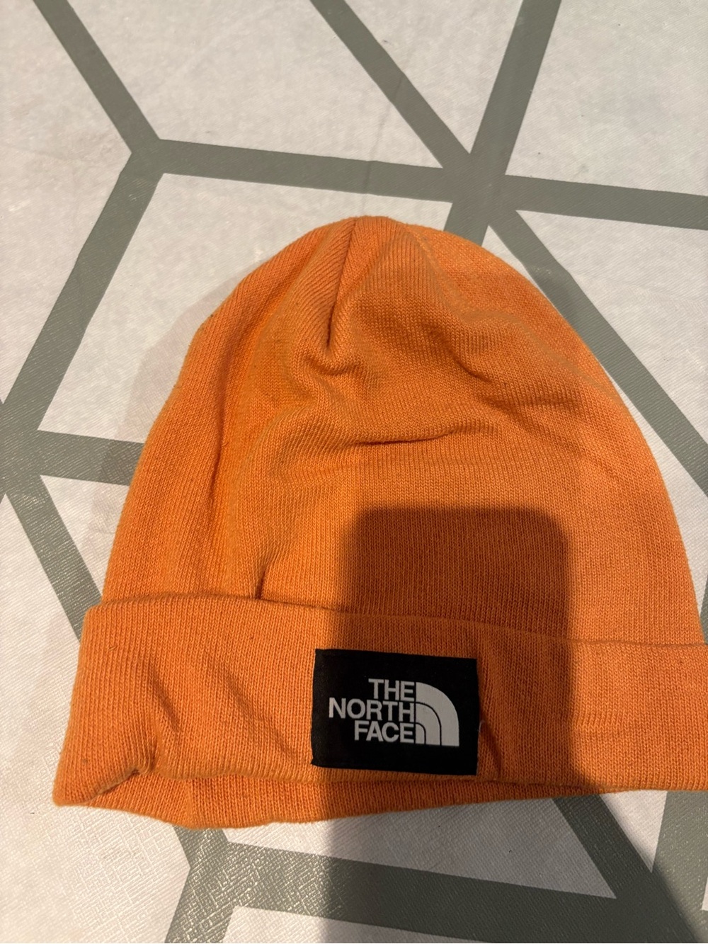 The North Face Bright Orange Knit Cuffed Beanie